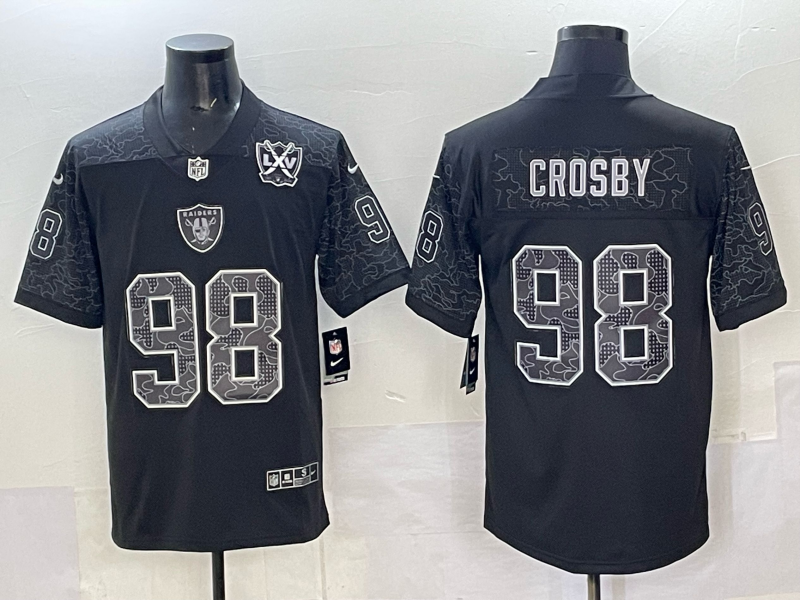 Men Oakland Raiders 98 Crosby black Nike 2025 Limited NFL Jersey 065